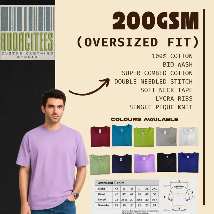 200 GSM {Oversized Fit} 