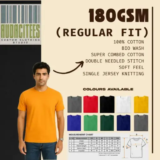 180 GSM {Regular Fit} 